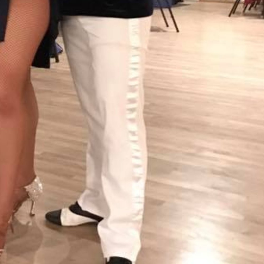 white dance ballroom pants